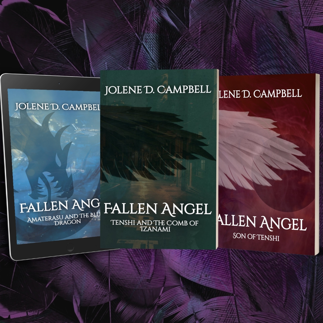 Fallen Angel series, Tenshi and The Comb of Izanami, Amaterasu and The Blue Dragon, Son of Tenshi