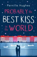 two silhouette kissing in front of Nyhavn, Copenhagen. Title; Probably the Best Kiss in the World, Author; Pernille Hughes